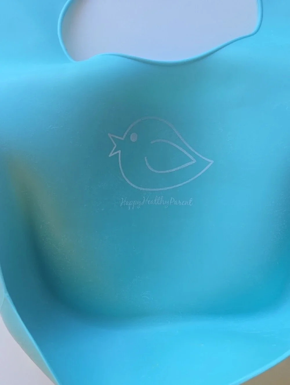 Silicone Baby Bib - Lime Green and Blue